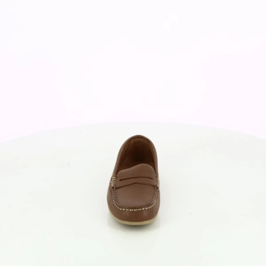Kevin Cognac Leather Loafers - Classic Moccasin Style Slip-On Shoes for Men