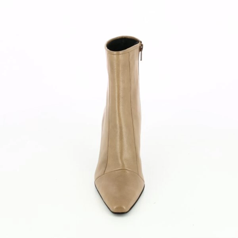 Kevin Cognac Leather Ankle Boots for Women - Zinda Style Comfortable Casual Booties