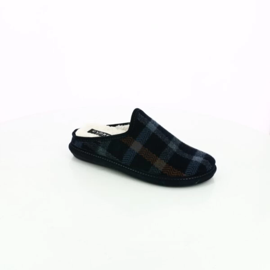 "Kevin Men's Comfortable Blue Cypress House Slippers - Soft Indoor Slides"