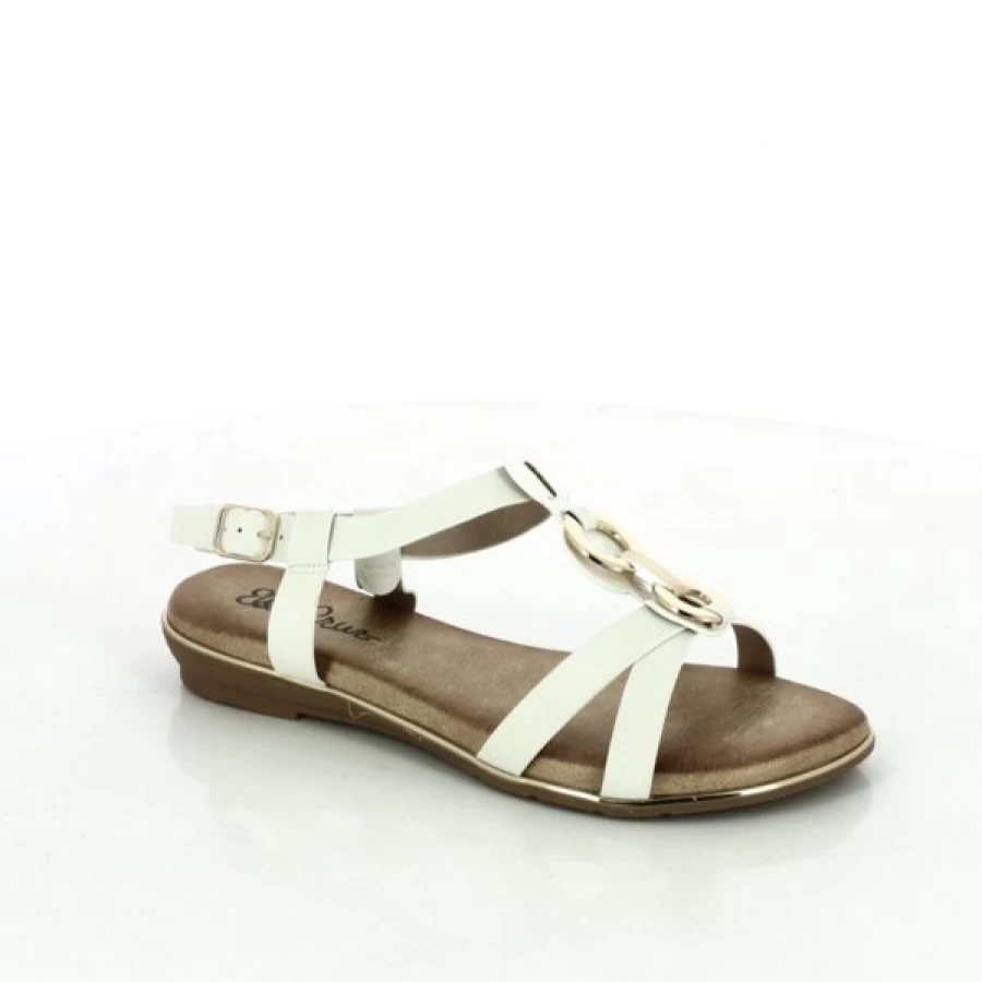 Kevin Ella Cruz White Sandals for Women - Comfortable Summer Fashion Footwear