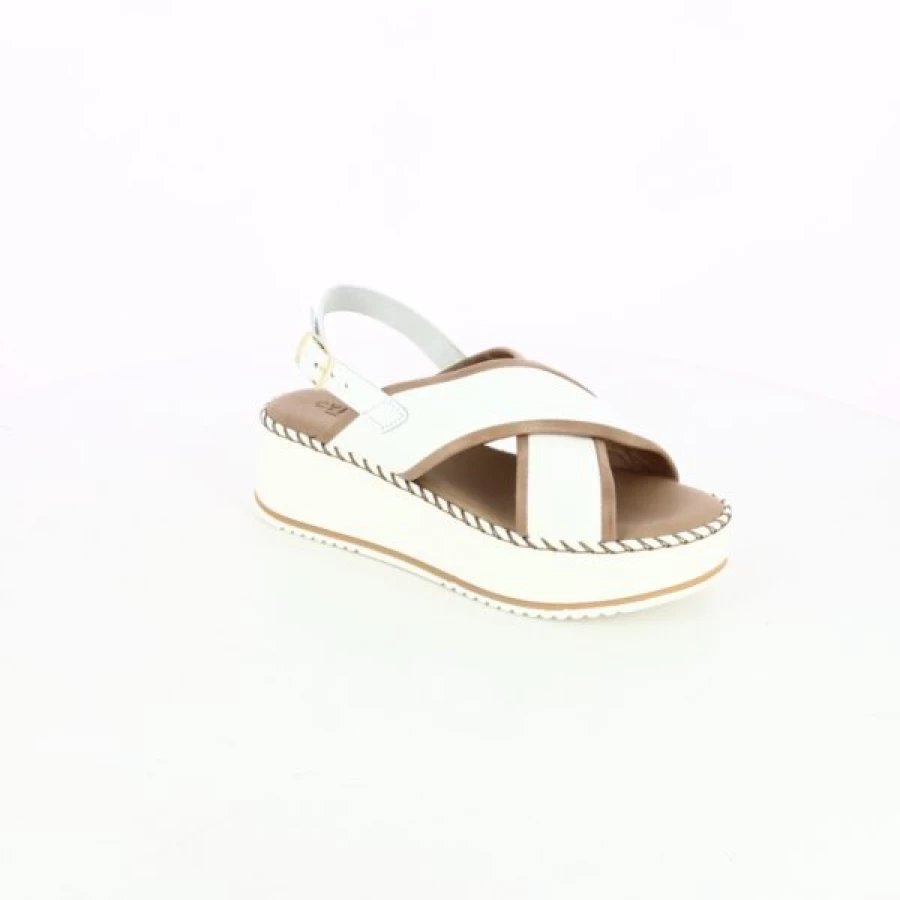 Kevin Women's White Cypress Sandals - Comfortable Summer Beach Slides