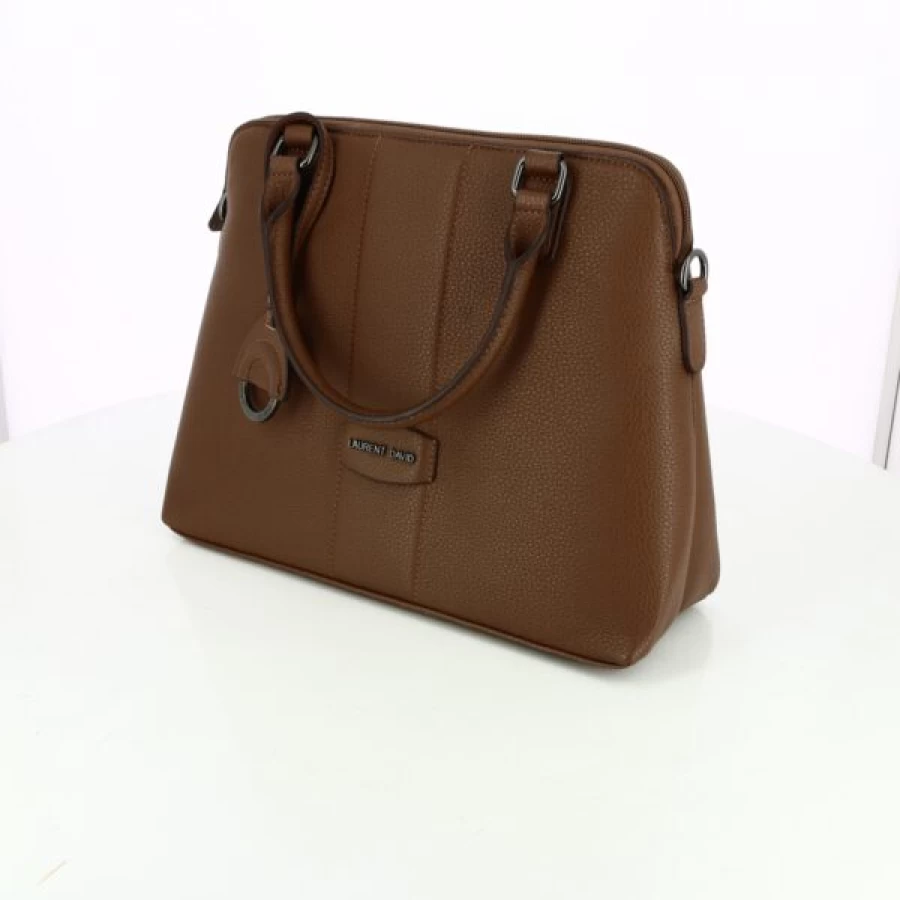 Kevin Laurent David Style Genuine Leather Handbags for Women - Classic Cognac Brown Shoulder Bag