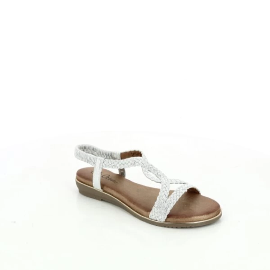 Kevin Ella Cruz Women's Silver Sandals - Stylish & Comfortable Footwear