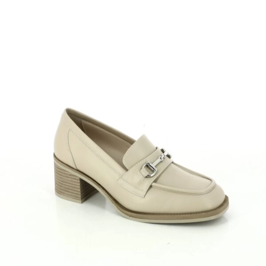 Kevin Beige Loafers for Men - Classic Moccasin Style Slip-On Shoes