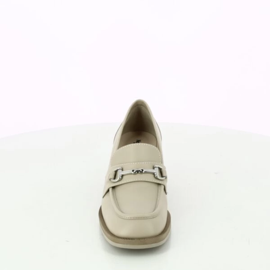 Kevin Beige Loafers for Men - Classic Moccasin Style Slip-On Shoes
