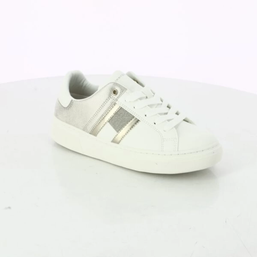 Kevin Kids White Lace Up Sneakers for Boys and Girls