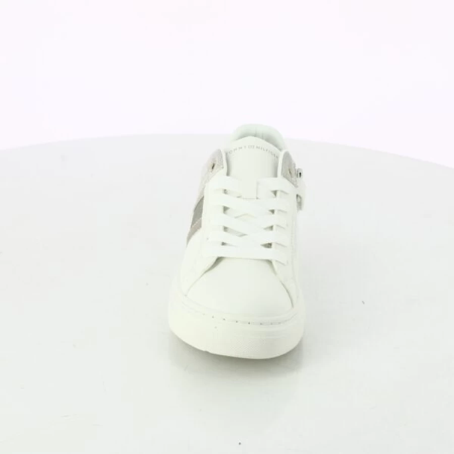 Kevin Kids White Lace Up Sneakers for Boys and Girls