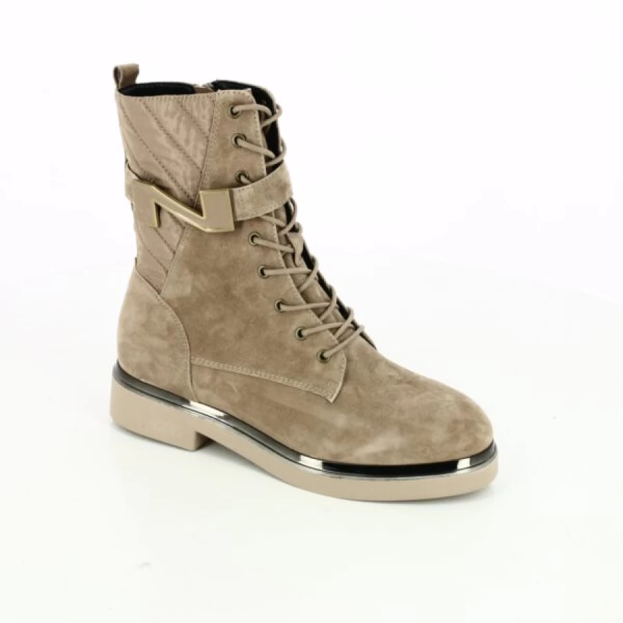 Kevin Taupe Ankle Boots - Stylish Leather Booties for Women