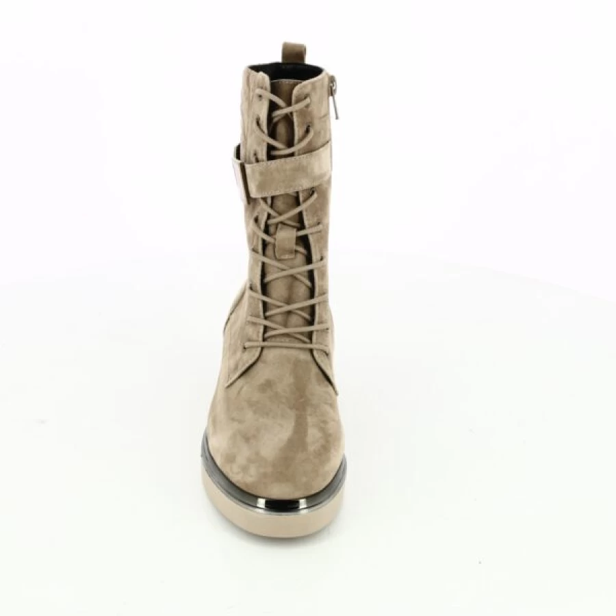 Kevin Taupe Ankle Boots - Stylish Leather Booties for Women
