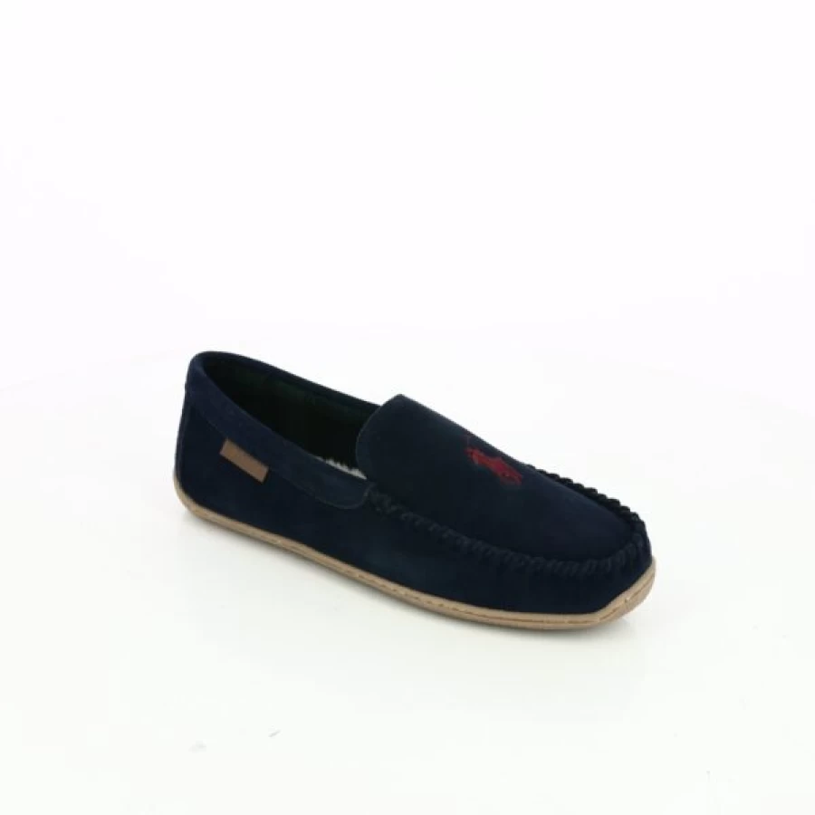 Kevin Men's Comfortable Blue Indoor/Outdoor Slippers - Soft Plush Loafer Style House Shoes