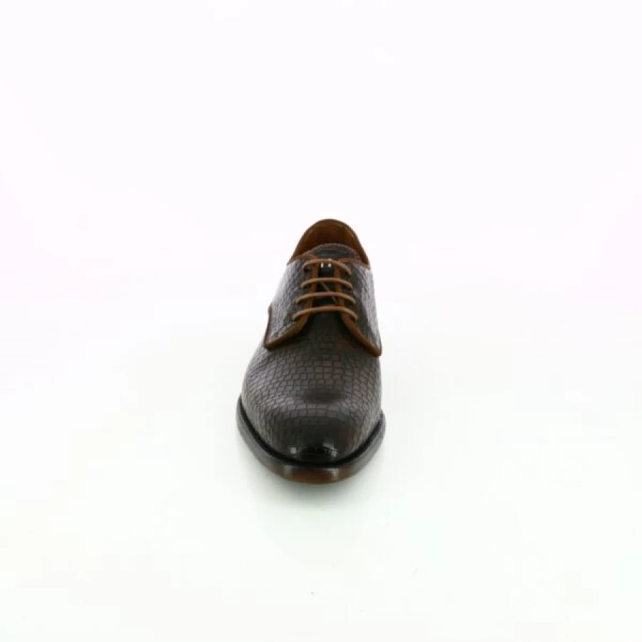 Kevin Cognac Leather Lace-up Dress Shoes for Men - Stylish Formal Oxfords