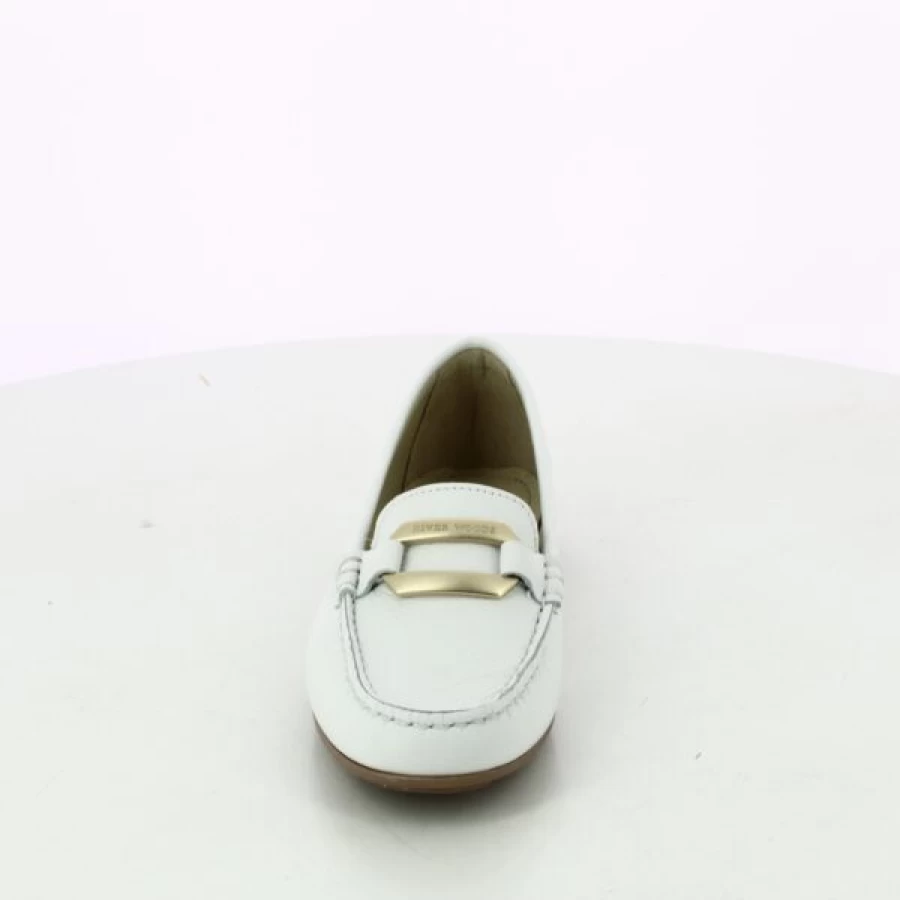 Kevin White Slip-On Moccasins for Men - Comfortable Casual Loafers