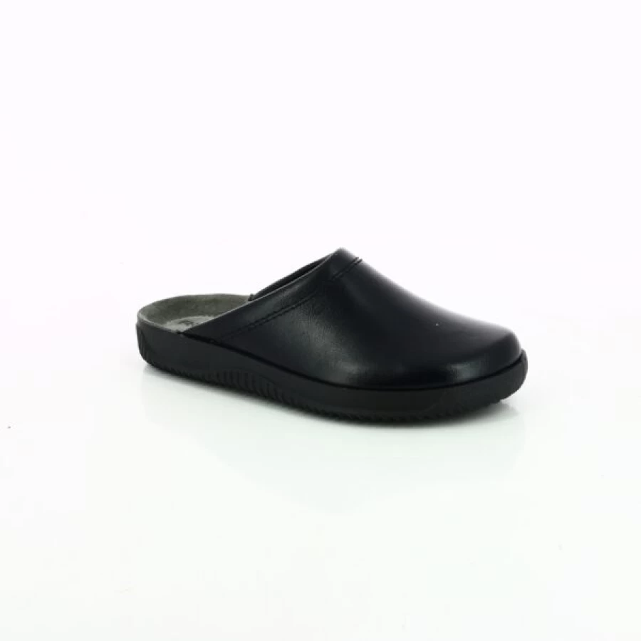 Kevin Men's Comfortable Black Slippers - Soft Sole Indoor/Outdoor House Shoes