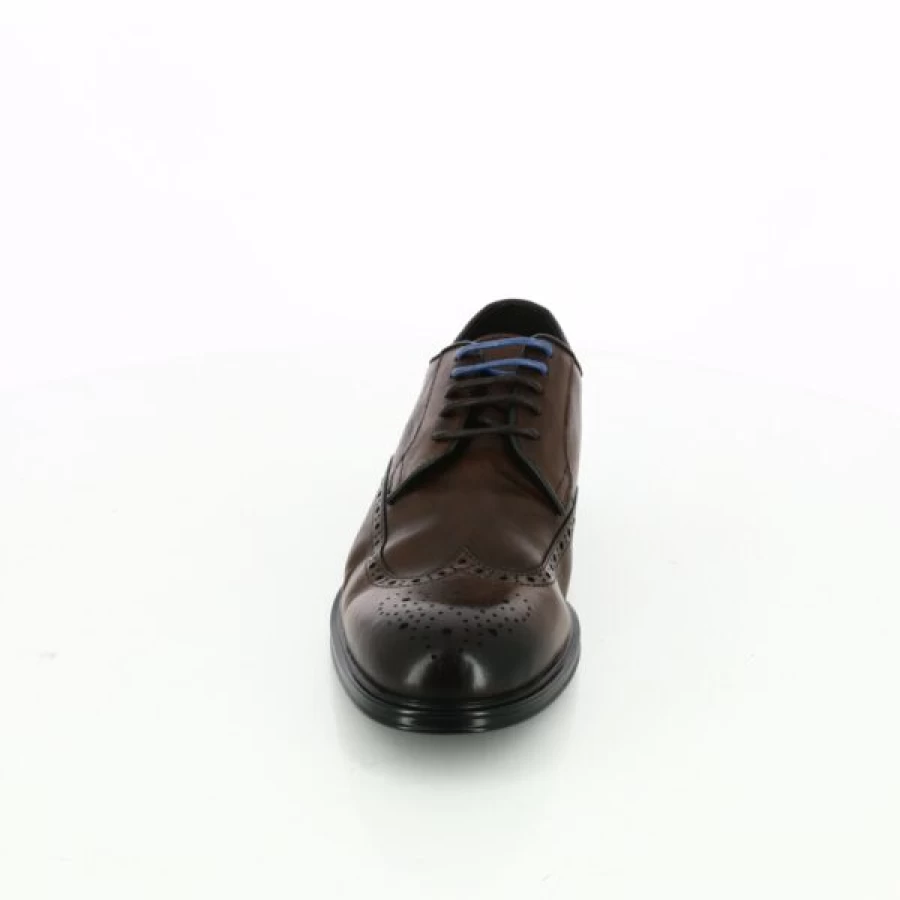 Kevin Cognac Leather Lace-Up Dress Shoes for Men - Premium Cypres Style Formal Footwear