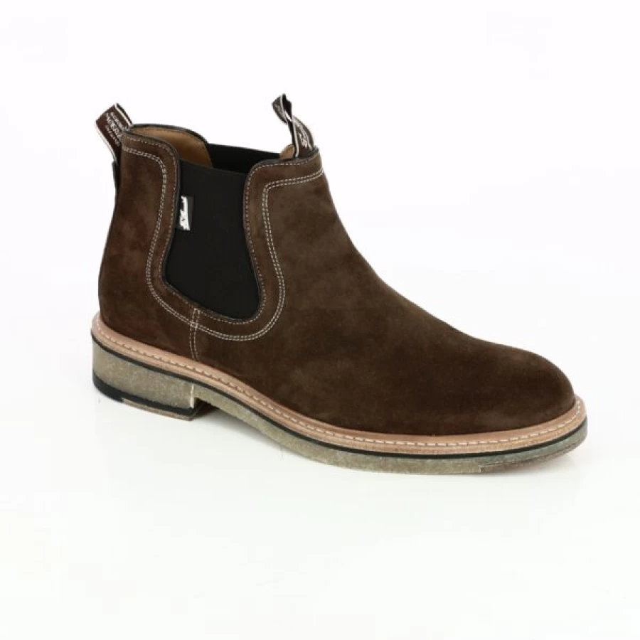 Kevin Cognac Leather Boots for Men - Stylish Ankle Boots by Floris Van Bommel