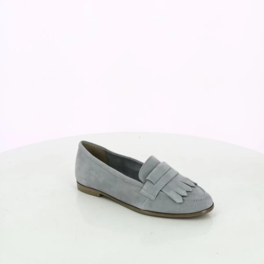 Kevin Blue Loafers for Women - Comfortable Moccasin Style Slip-On Shoes