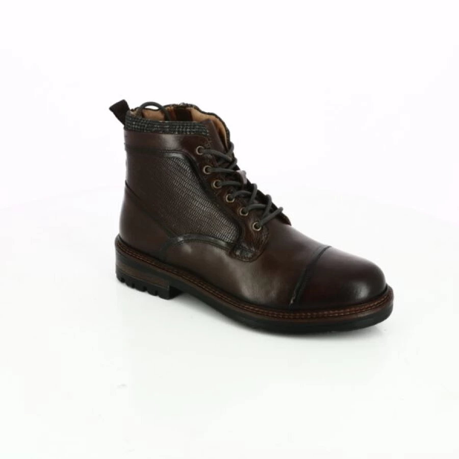 Kevin Brown Leather Ankle Boots for Men - Classic Casual Booties