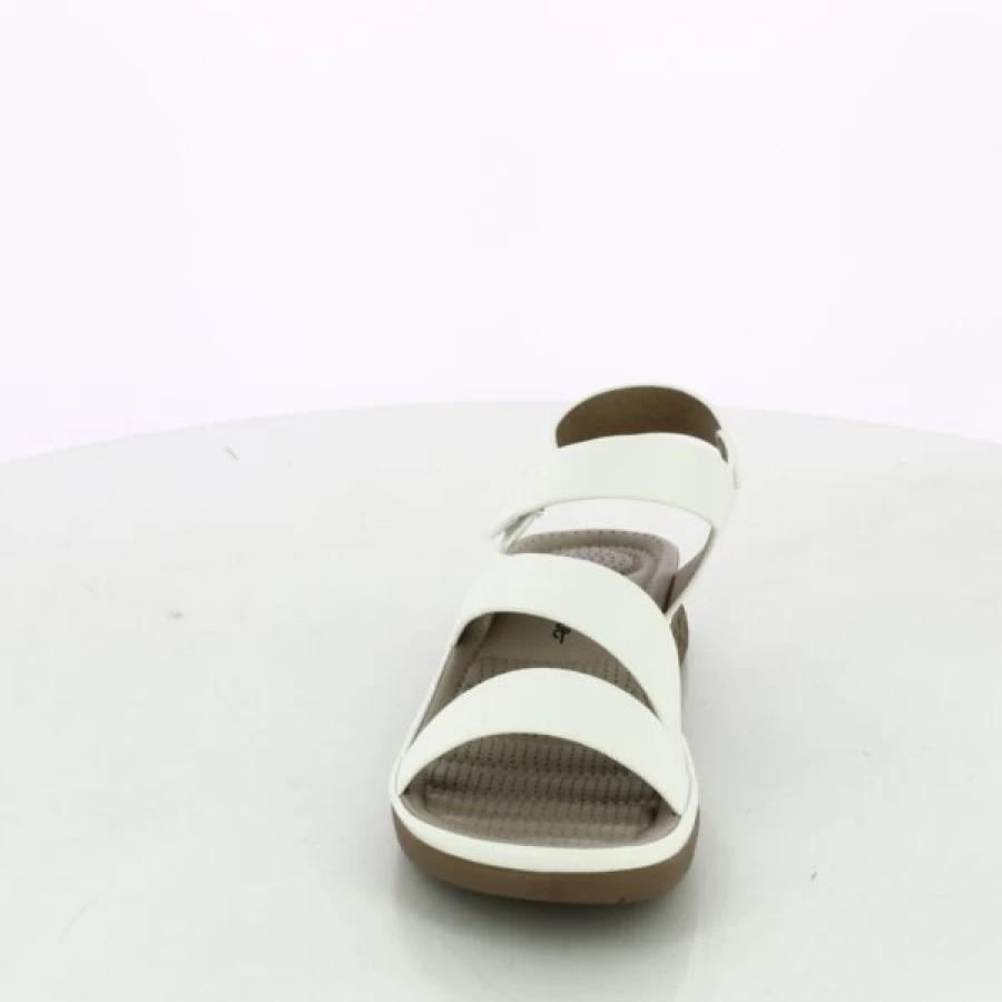 Kevin Ella Cruz White Sandals for Women - Comfortable Summer Slide Shoes