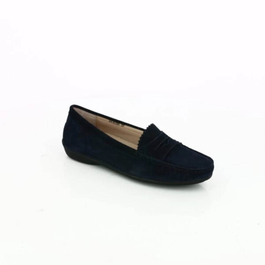 Kevin Men's Blue Loafers - Classic Moccasin Style Slip-On Shoes for Casual Comfort