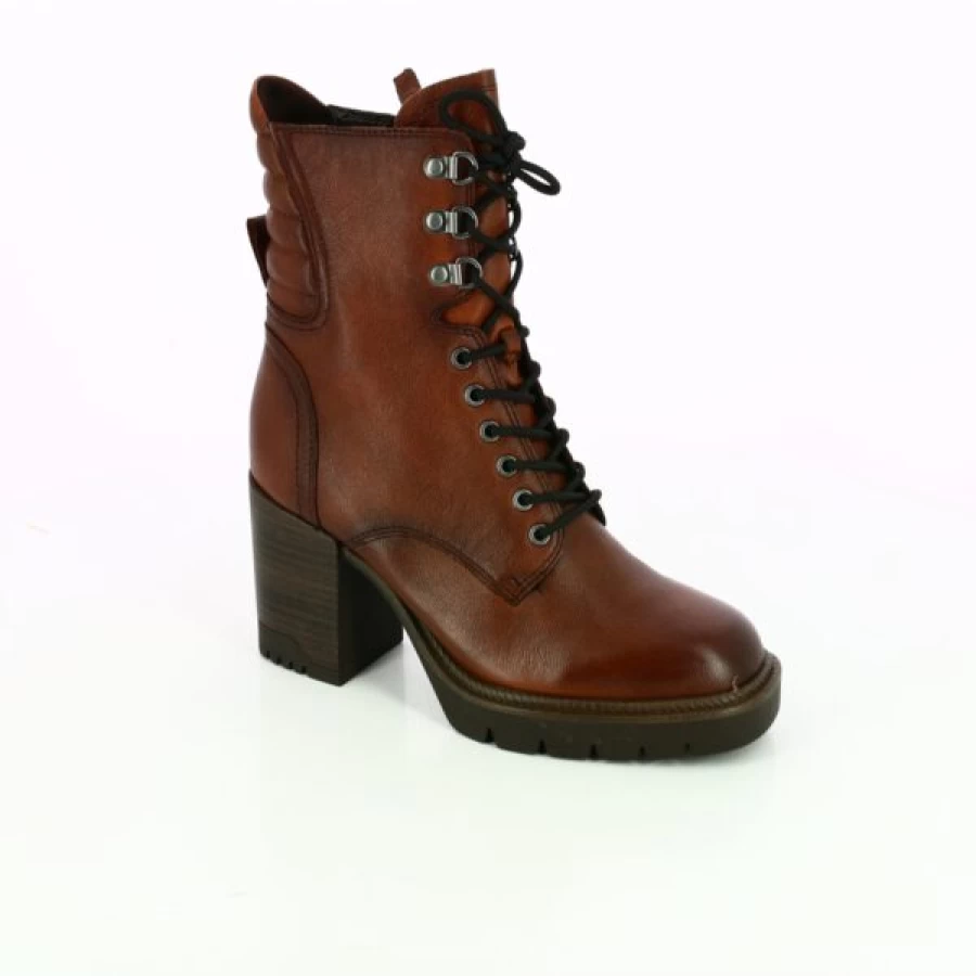 Kevin Cognac Leather Ankle Boots for Women - Stylish Casual & Comfortable Booties