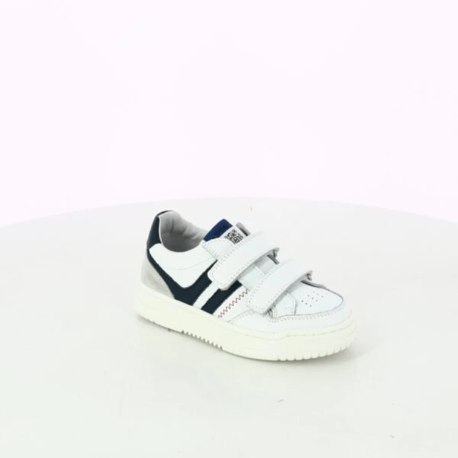 Kevin Baby Soft Sole Velcro Sneakers for Infants - White Comfortable First Walkers