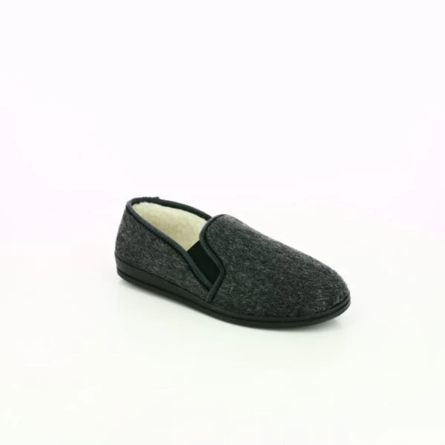 Kevin Comfort Gray Slippers for Men and Women - Soft Rohde Indoor Slides