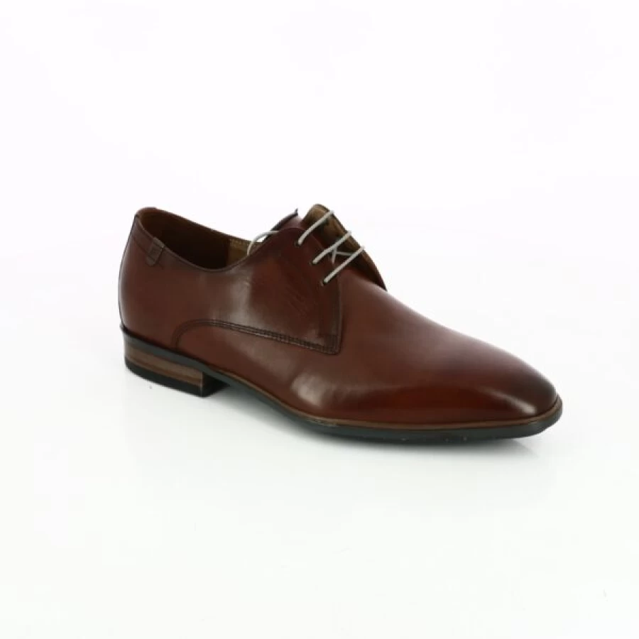 Kevin Cognac Leather Lace-Up Dress Shoes for Men – Classic Formal Footwear