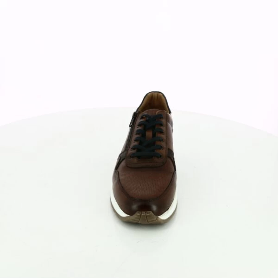 Kevin Cypres Men's Cognac Leather Sneakers – Stylish Casual Shoes for Everyday Wear