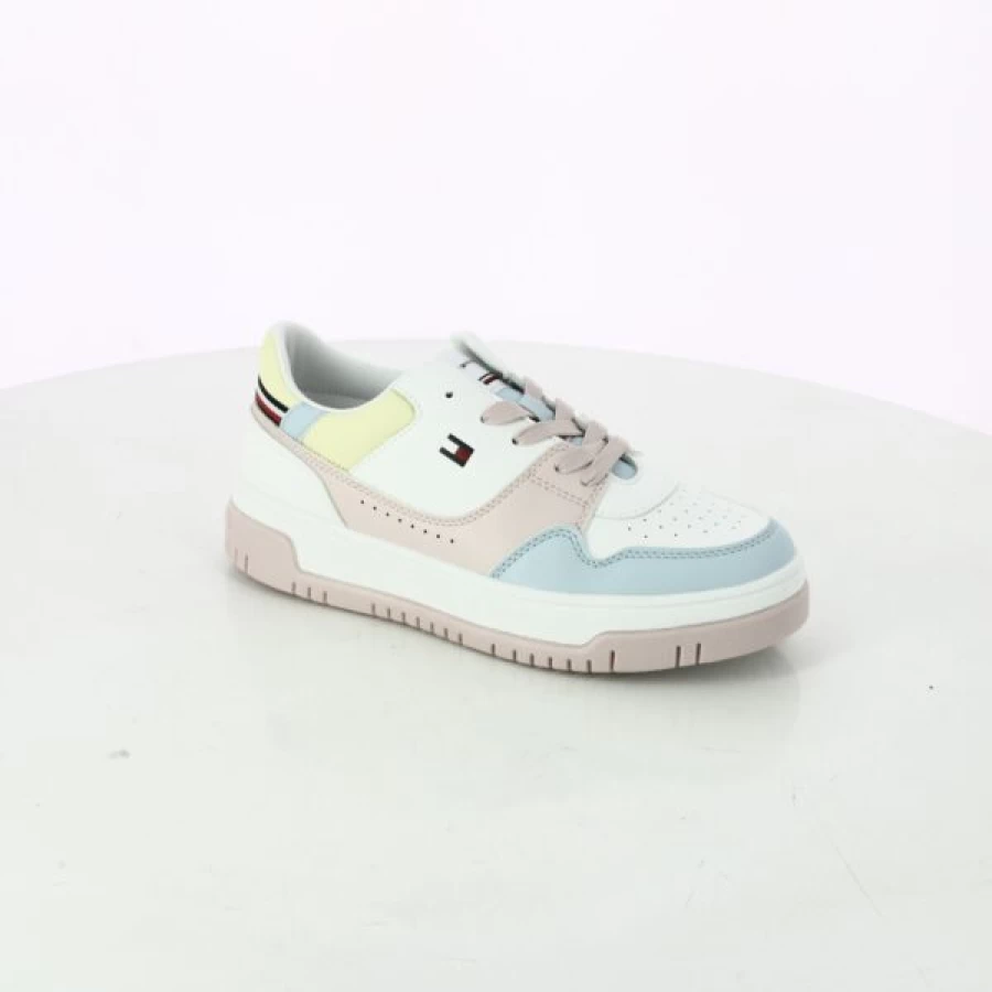 Kevin Kids White Lace-Up Sneakers for Boys and Girls