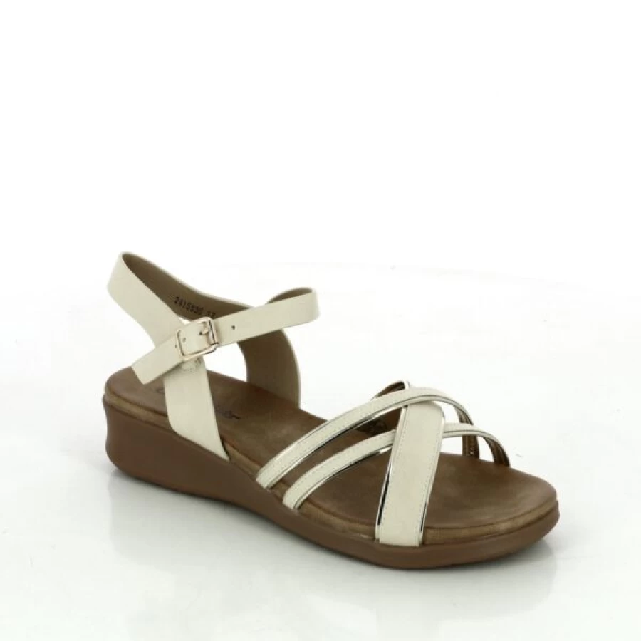 Kevin Ella Cruz Beige Sandals for Women - Comfortable Summer Slide Shoes