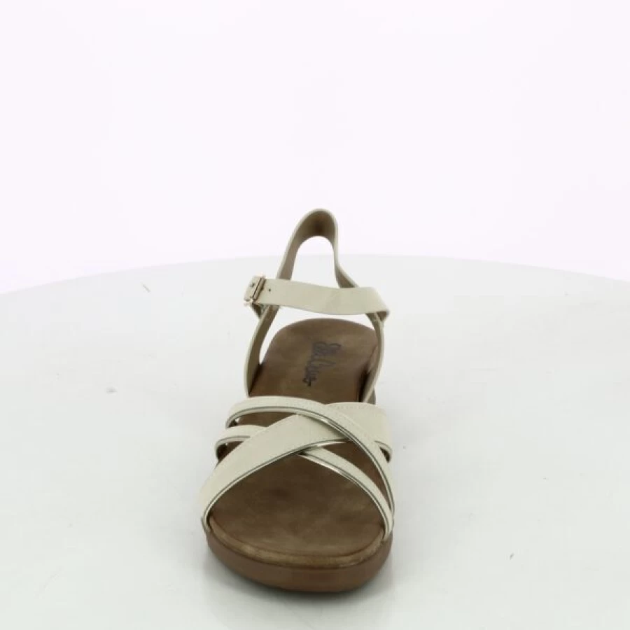 Kevin Ella Cruz Beige Sandals for Women - Comfortable Summer Slide Shoes