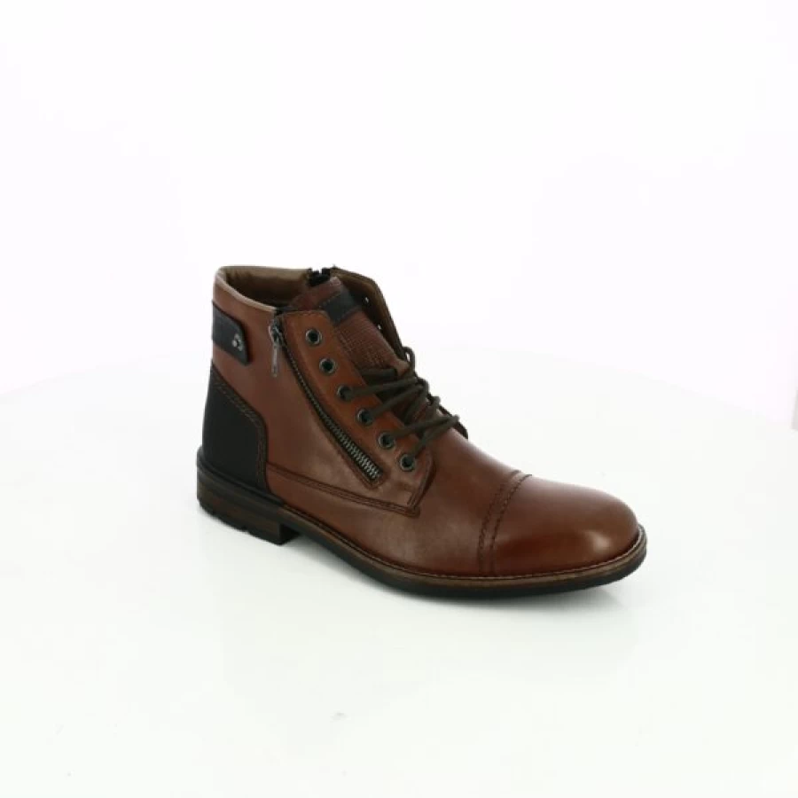 Kevin Cognac Leather Ankle Boots for Women - Stylish & Comfortable Autumn Winter Booties