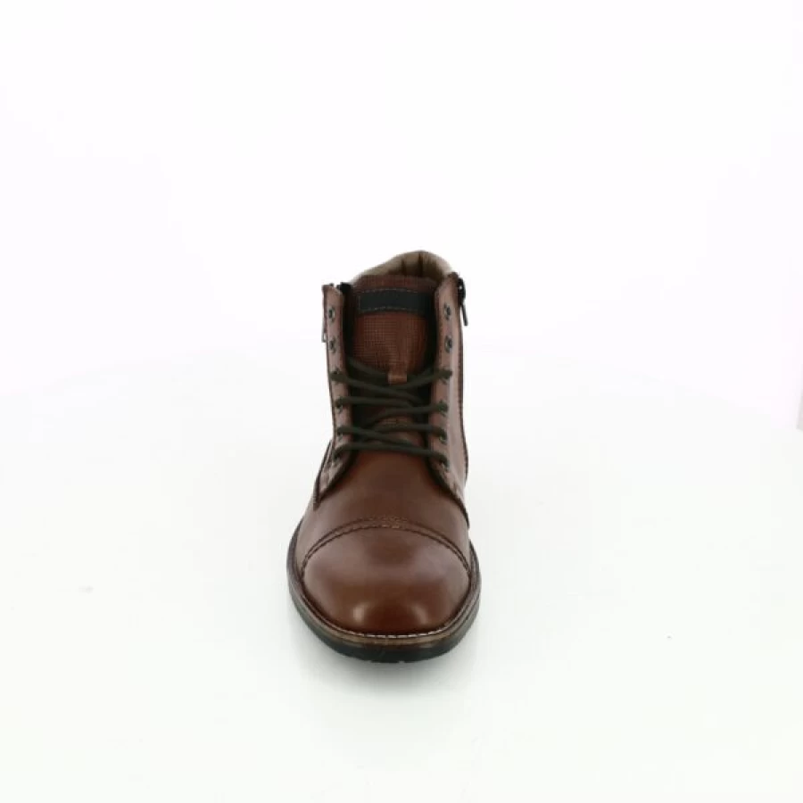 Kevin Cognac Leather Ankle Boots for Women - Stylish & Comfortable Autumn Winter Booties