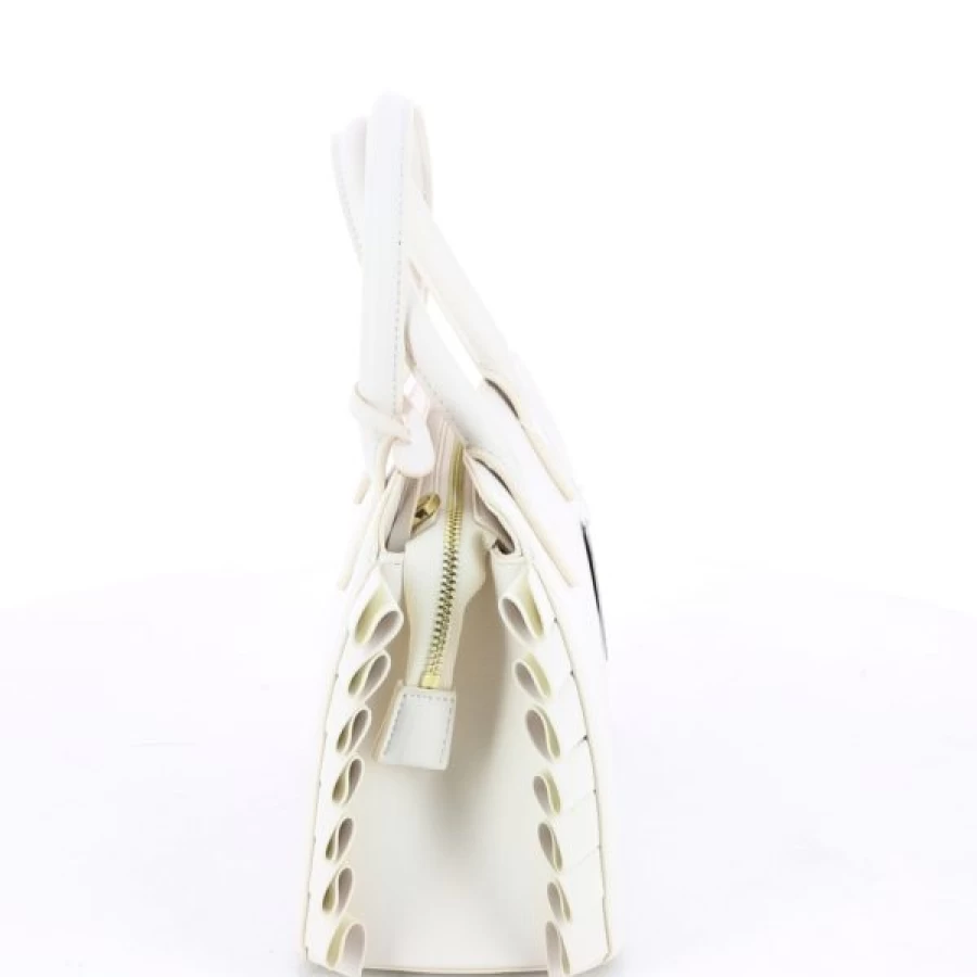 Kevin White Pearl Embellished Handbags - Elegant Kisses Pearl Design