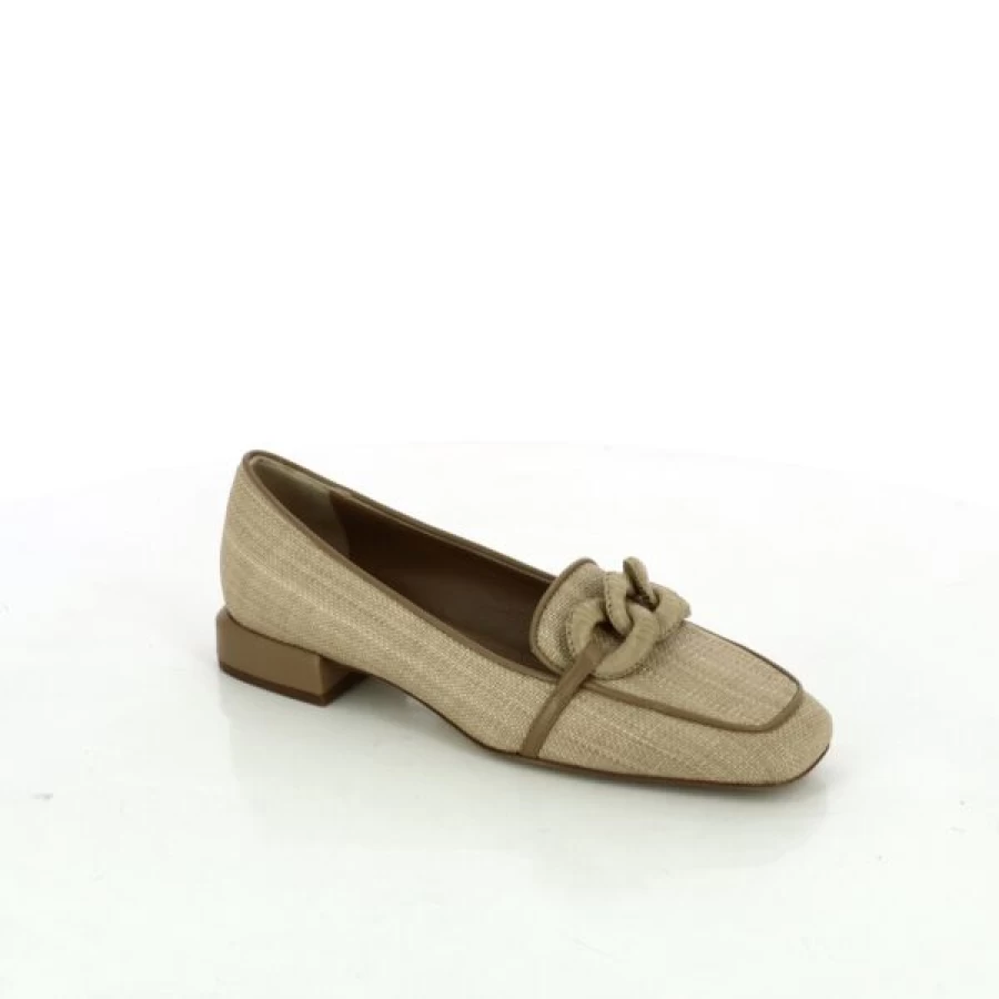 Kevin Beige Leather Loafers for Men - Classic Moccasin Style Slip-On Shoes