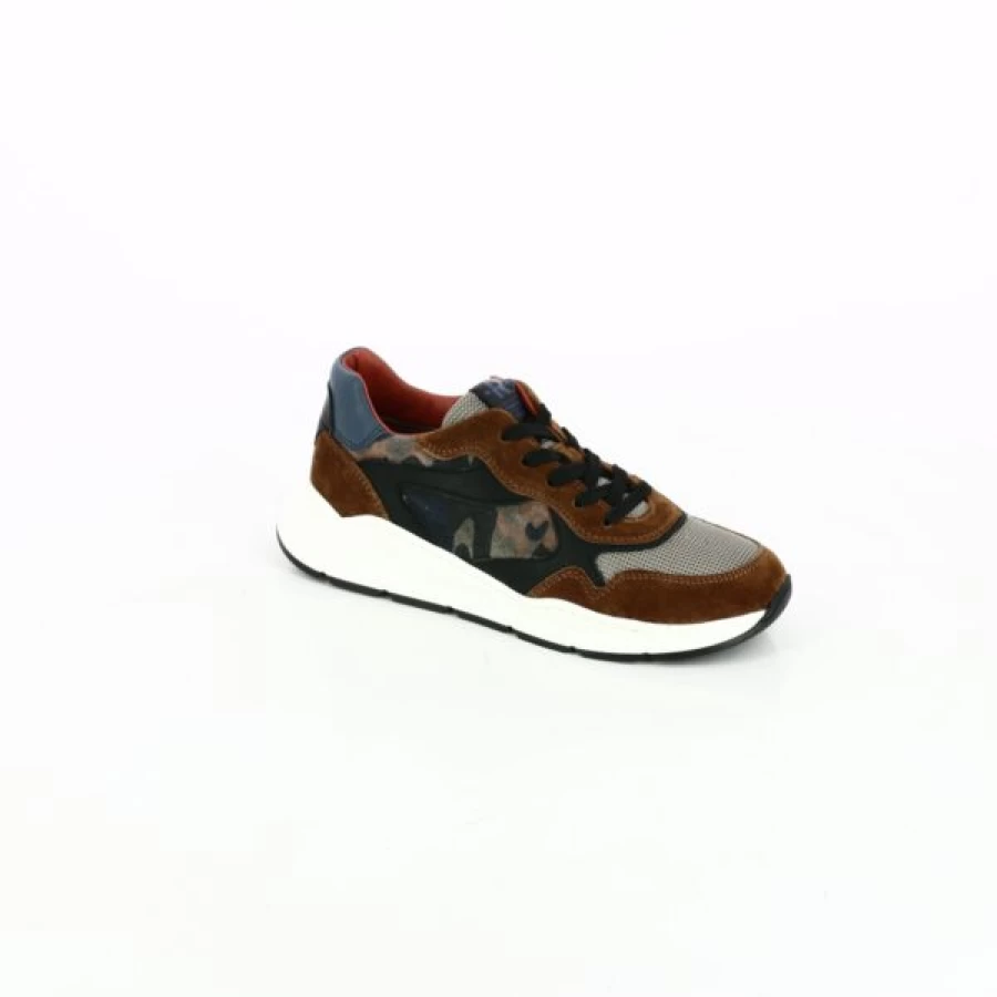 Kevin Cognac Leather Sneakers - Classic Men's Casual Shoes - Romagnoli Style Baskets