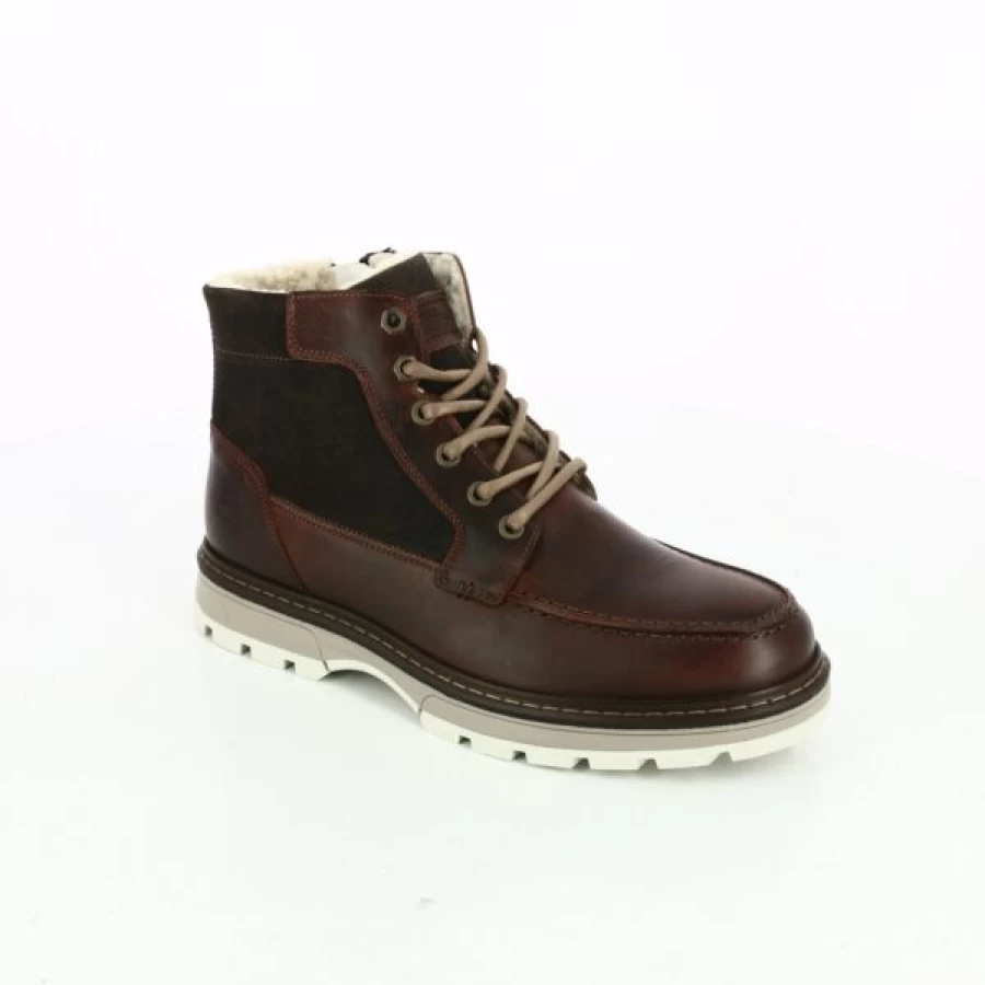 Kevin Cognac Leather Bullboxer Boots for Men - Stylish Ankle Boots for Casual Wear