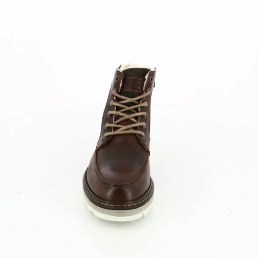 Kevin Cognac Leather Bullboxer Boots for Men - Stylish Ankle Boots for Casual Wear