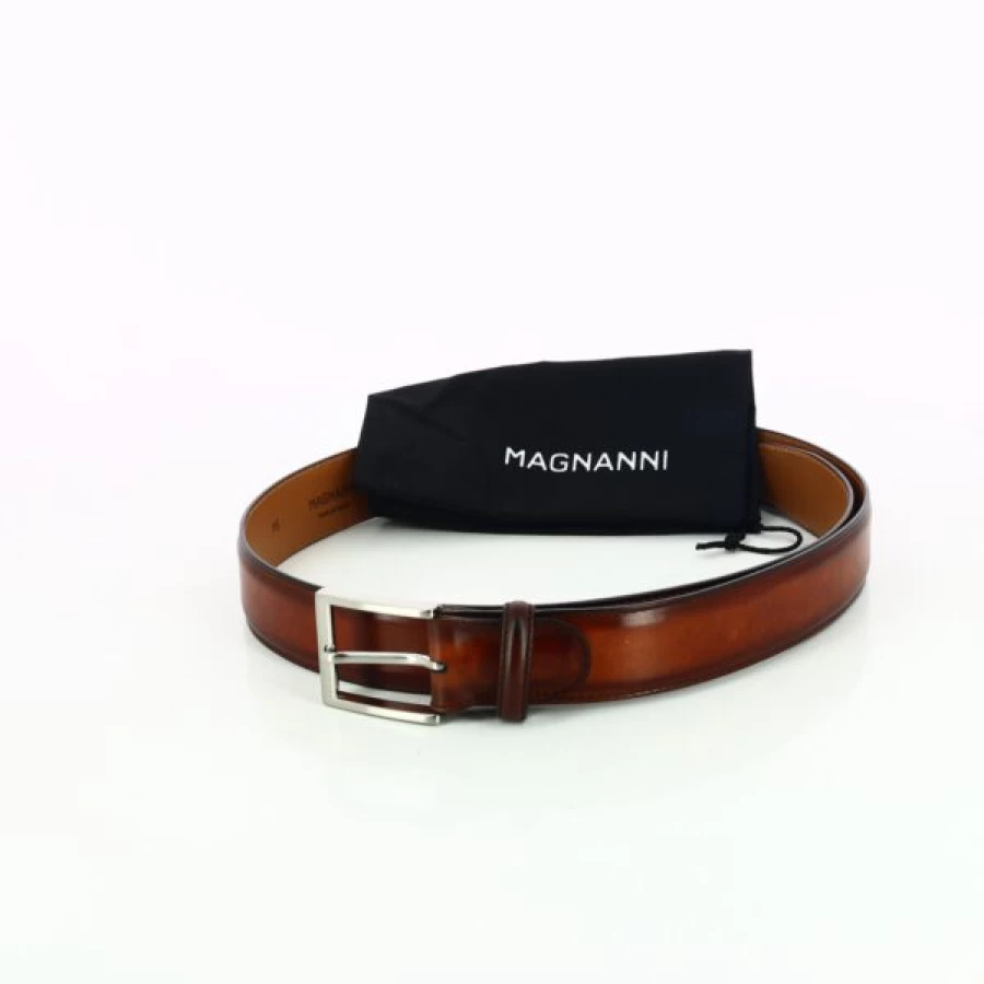 Kevin Men's Genuine Leather Dress Belt in Cognac Brown - Stylish & Elegant Design