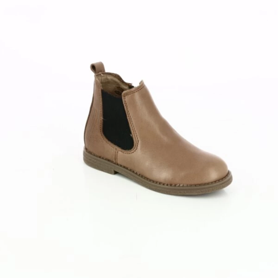 Kevin Women's Cognac Leather Cypres Ankle Boots - Fashionable Mid Heel Chelsea Boots for Women