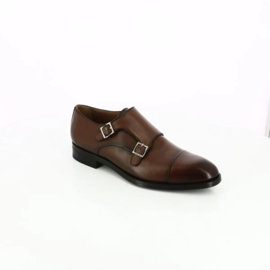Kevin Men's Cognac Leather Lime Loafers - Handcrafted Moccasin Style Slip-On Shoes