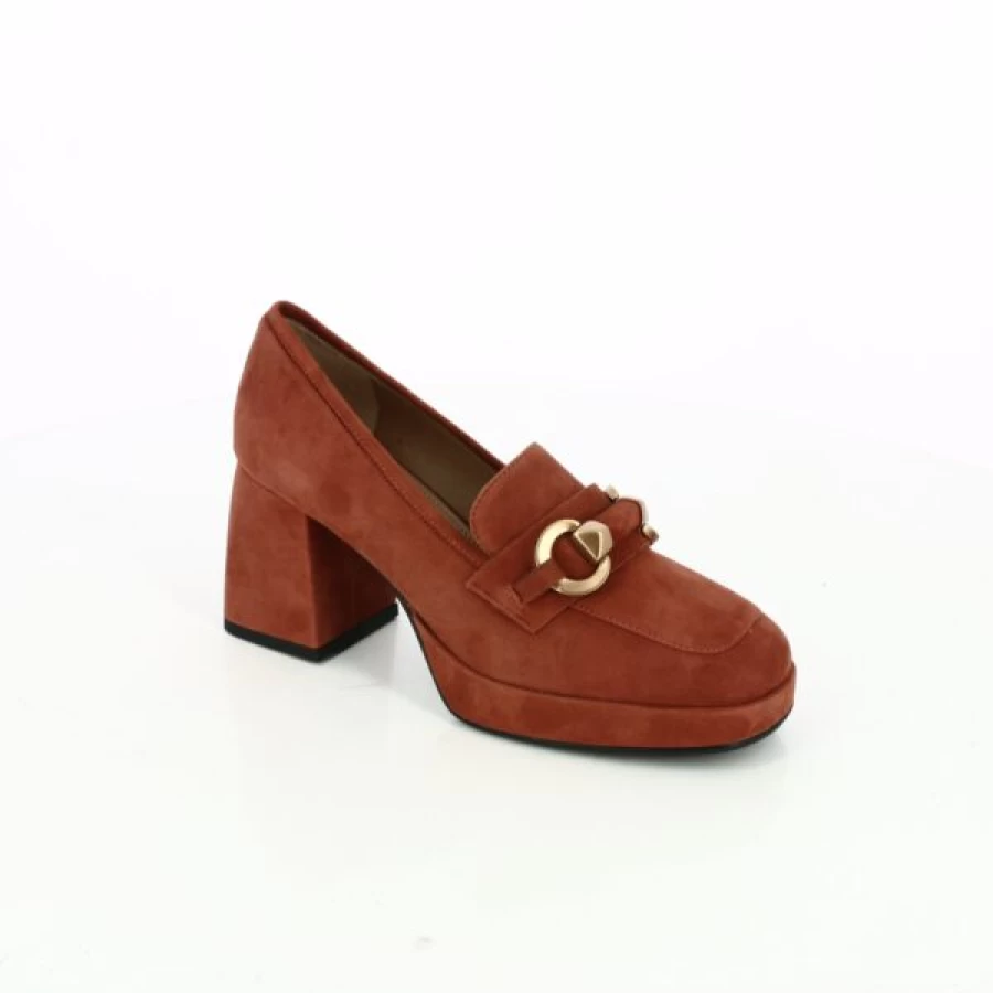 Kevin Orange Leather Loafers - Classic Moccasin Style Slip-On Shoes for Men & Women