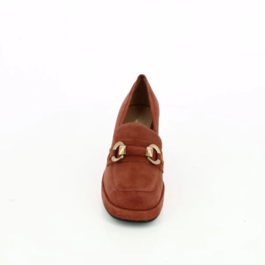 Kevin Orange Leather Loafers - Classic Moccasin Style Slip-On Shoes for Men & Women