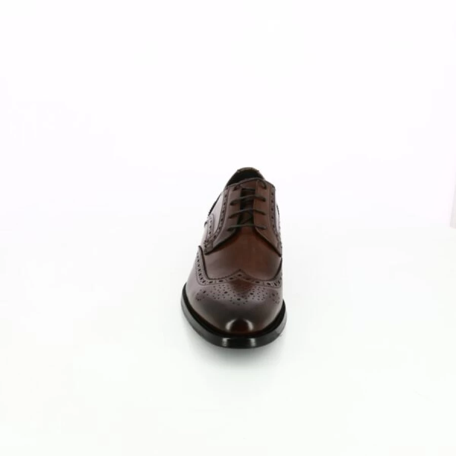Kevin Cognac Leather Lace-up Dress Shoes for Men - Classic Valdorini Style
