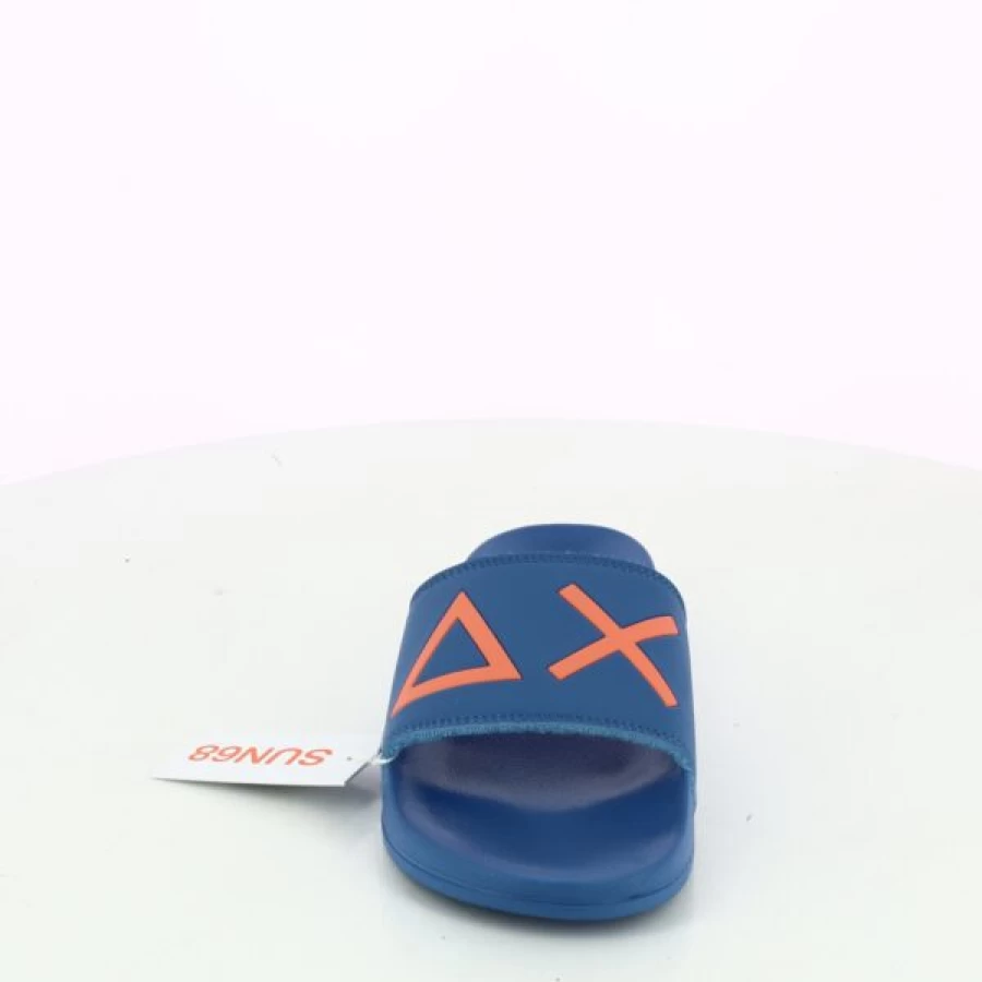 Kevin Men's Blue Sun 68 Comfortable Slide Slippers Indoor Outdoor House Shoes