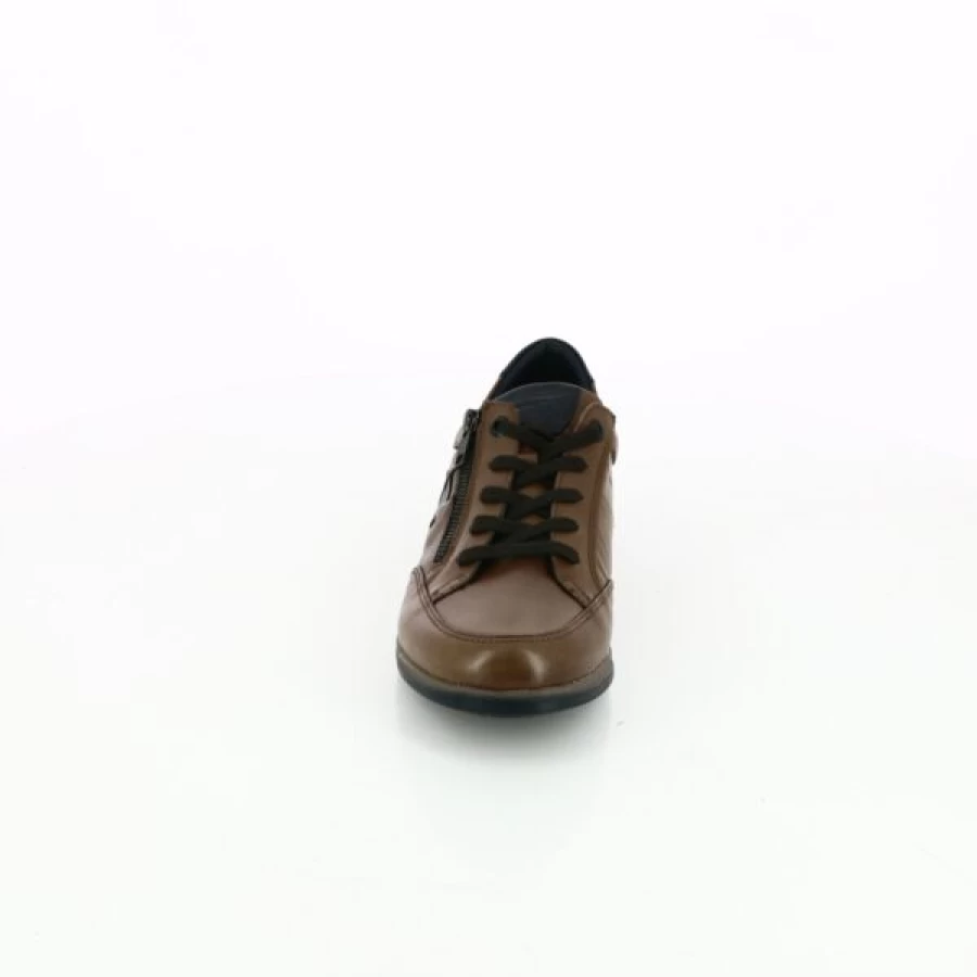 Kevin Cognac Leather Lace-Up Oxford Shoes for Men - Classic Casual Dress Footwear