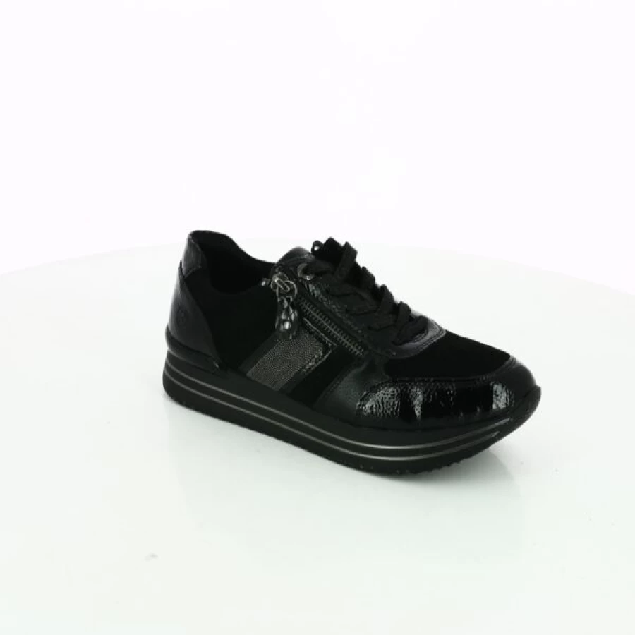 Kevin Black Sneakers for Men - Remonte Style Casual Comfortable Walking Shoes