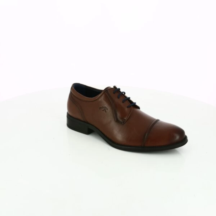 Kevin Cognac Leather Lace-Up Dress Shoes for Men - Classic Style Comfort Fit