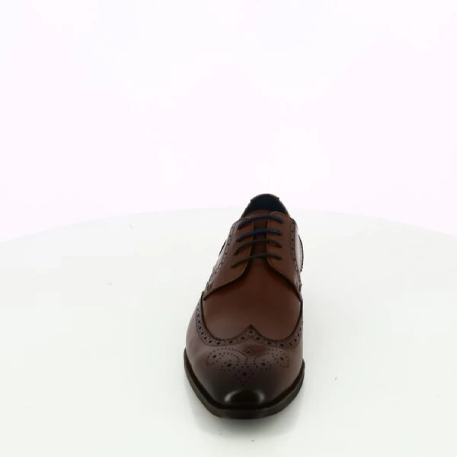 Kevin Cognac Brown Leather Lace-Up Dress Shoes for Men - Premium Cypres Style Formal Footwear