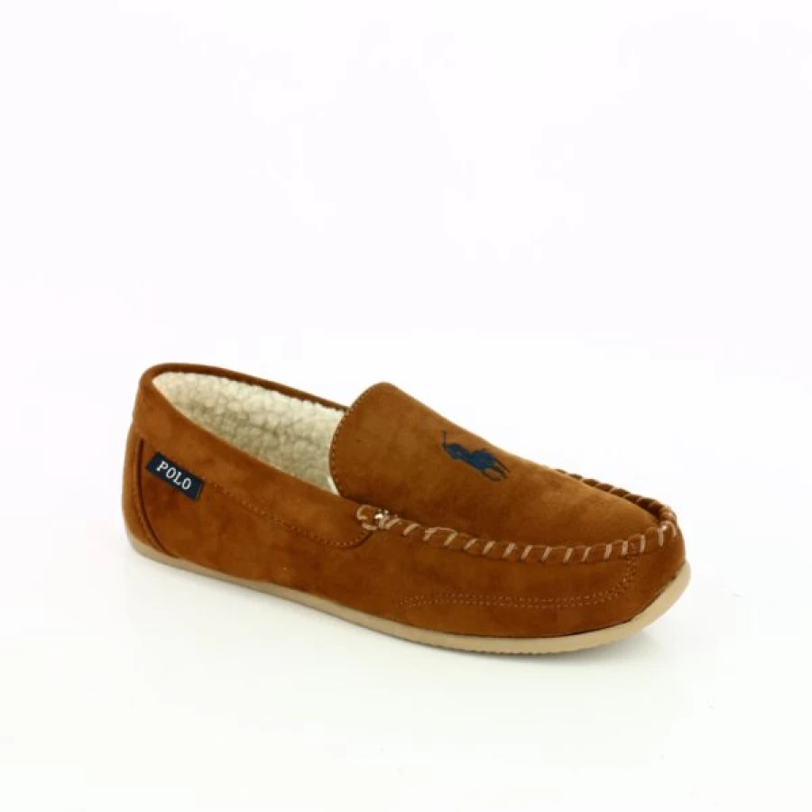 Kevin Men's Leather Slippers in Cognac Brown – Premium Comfort Loafers